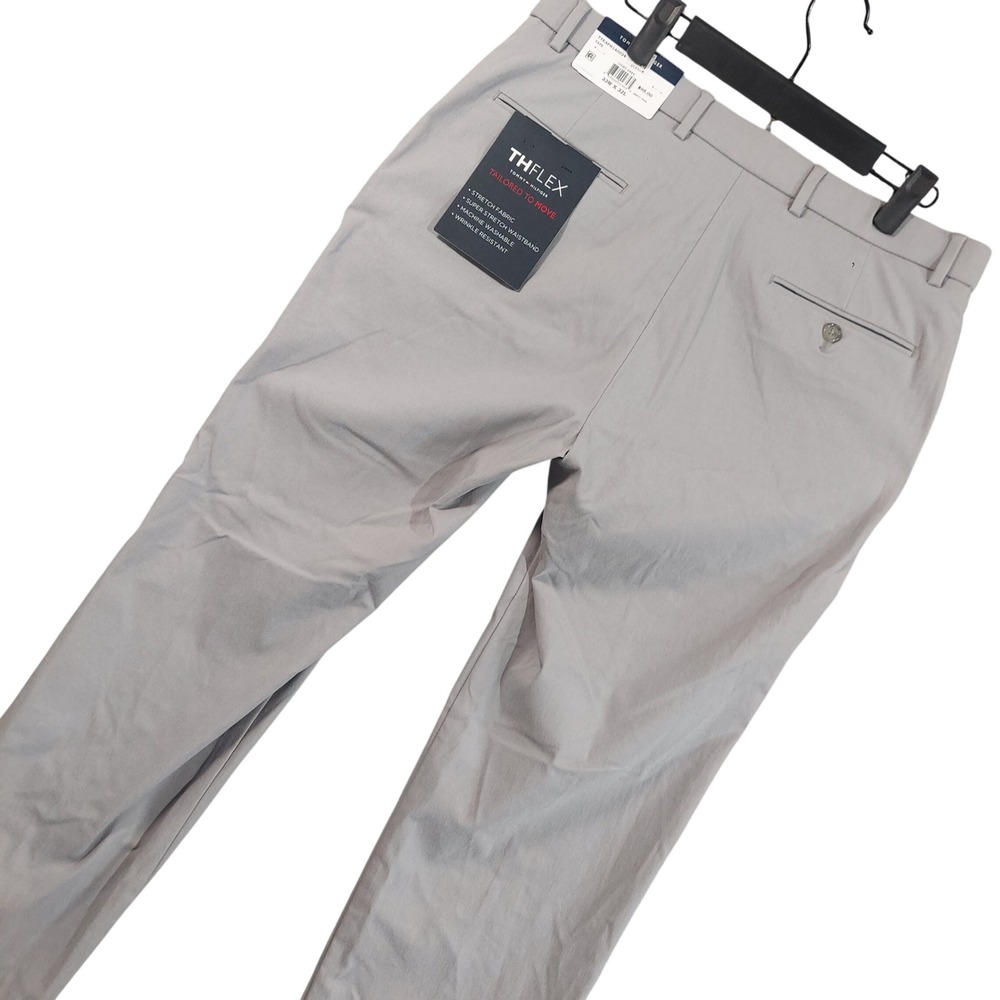 Tommy Hilfiger Tate Pants Mens 33x32 Light Grey THFlex Stretch TTEAPH1A0024